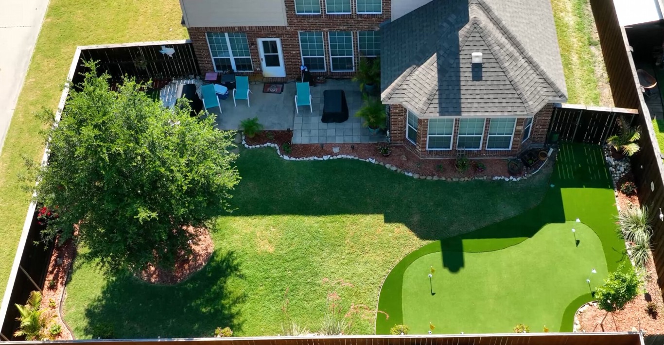 Custom backyard putting green installation in Trenton, NJ